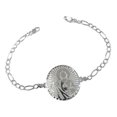 thumbnail image 2 of JOYARIS Pulsera Esclava Con Medalla San Judas Grabado Plata Ley 925 Talla Largo/Ancho: 17 cm x 4 mm PT-0000084, 2 of 4