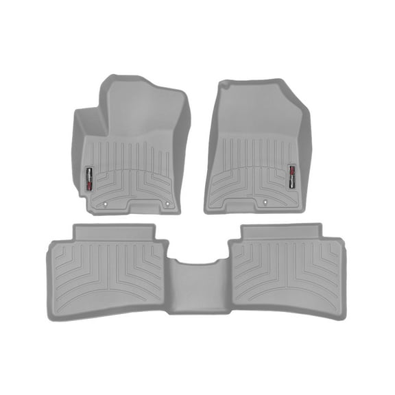 WeatherTech Custom Fit FloorLiners compatible with 2020-2026 Hyundai Venue - 1st & 2nd Row, Grey