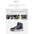 thumbnail image 2 of Botas de moto transpirables para todas las estaciones - Zapatillas de ciclismo de moto unisex,Gris,43, 2 of 16