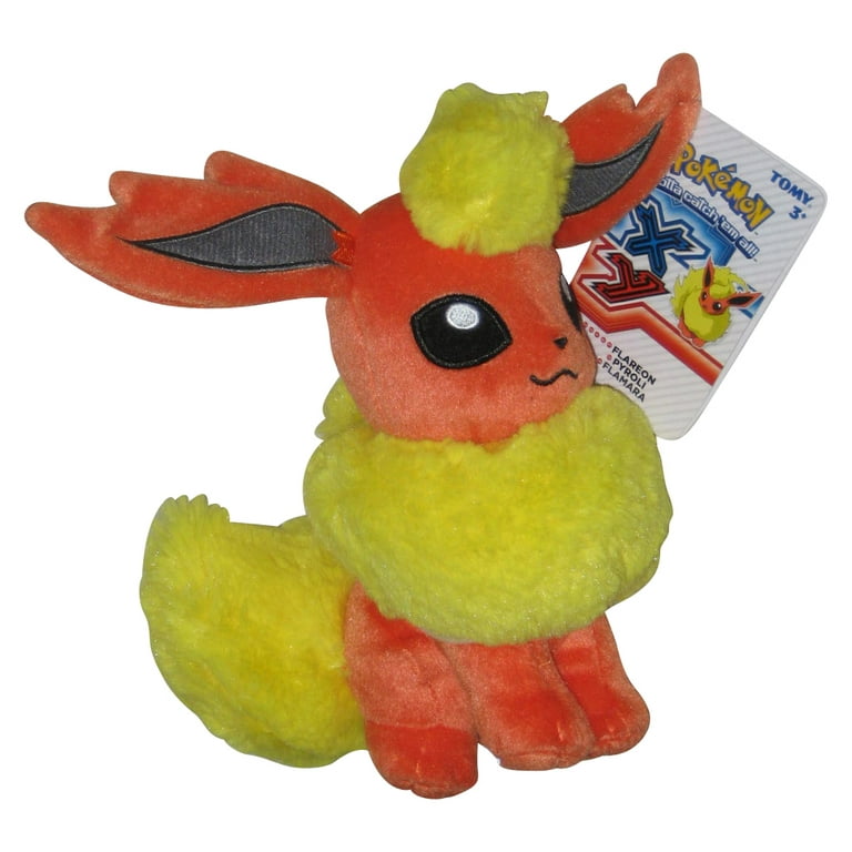 Pokemon XY Evolutions Flareon 2016 Tomy 8 Inch Plush Toy