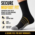 thumbnail image 5 of Men’s Work Crew Socks, Black Socks with Gray Toe and Sole, Midweight Breathable Socks, 3 Pairs, 5 of 9