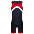 thumbnail image 4 of Zaldita Mens Swimming Bodysuit Sport Athletic Unitard Sleeveless Zip Up Leoatrd Bathing Surfing Suit Red 4XL, 4 of 7