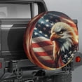 thumbnail image 2 of Lotusprinthandmade Patriotic Eagle America Flag Spare Tire Cover Without Backup Camera Hole 6 Sizes (28 in.), patriotic tire cover, us flag tire protector, 2 of 7