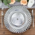 thumbnail image 5 of Efavormart 6 Pack | 13" Sparkling Silver Diamond Disposable Dinner Serving Plates, Shiny Round Plastic Charger Plates, 5 of 5
