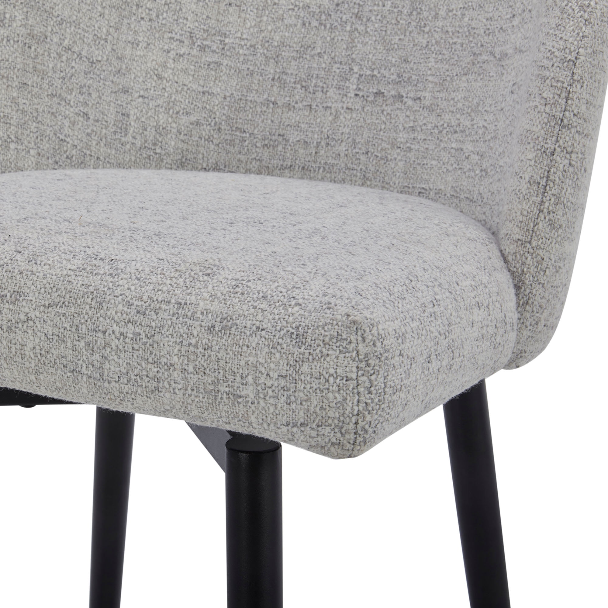 CHITA 27" Swivel Upholstered Counter Bar Stools set of 3 with Back & Metal Legs, Fabric in Cloud
