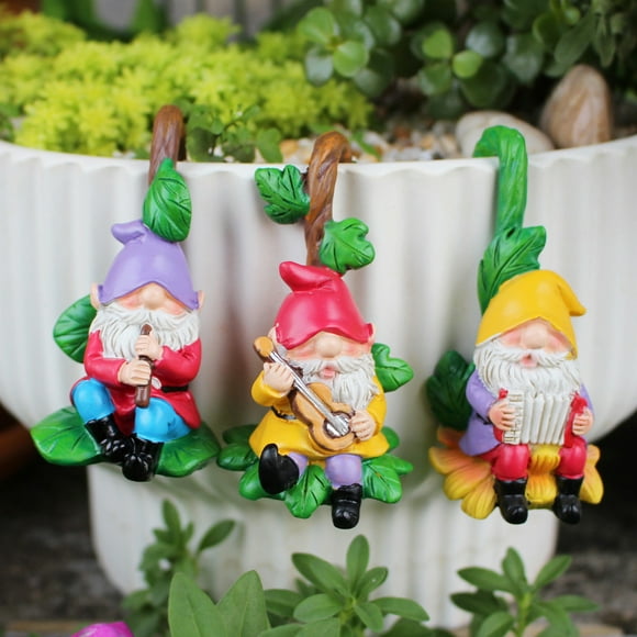 Garden Wall Decor, Dwarf Music Flower Pot, 3-Piece Set, Ceramic Material, for Courtyard Balcony, Outdoor Home Decoration, Rustic Style, Small Planters, Weatherproof Design Hzhnb Liquidation & Promo