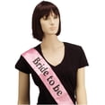 thumbnail image 2 of Bride To Be Metallic Rose Gold & Ivory Satin Sash Bachelorette Bridal Party Gift, 2 of 2