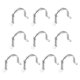 thumbnail image 1 of Correas de Tubo Unique Bargains 50mm Acero Inoxidable Plateado 24uds, 1 of 5