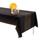 thumbnail image 1 of Juego de 4 manteles desechables de plástico negro premium de 54 x 108 pulgadas, manteles desechables impermeables para mesas rectangulares de hasta 8 pies de largo, decoraciones para fiestas en inter TUNC Sencillez, 1 of 4