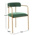 thumbnail image 6 of SAFAVIEH Camille Modern Solid Side Chair, Malachite Green/Gold, Set of 2, 6 of 7