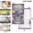 thumbnail image 5 of Coolnut Skull Wearing Sunglasses Bath Towels Set 16×28 inches, Cotton Face Towel Water Absorbent Lightweight Quickdry Hand Towels for Bathroom Ktichen Travel Gym, 5 of 6