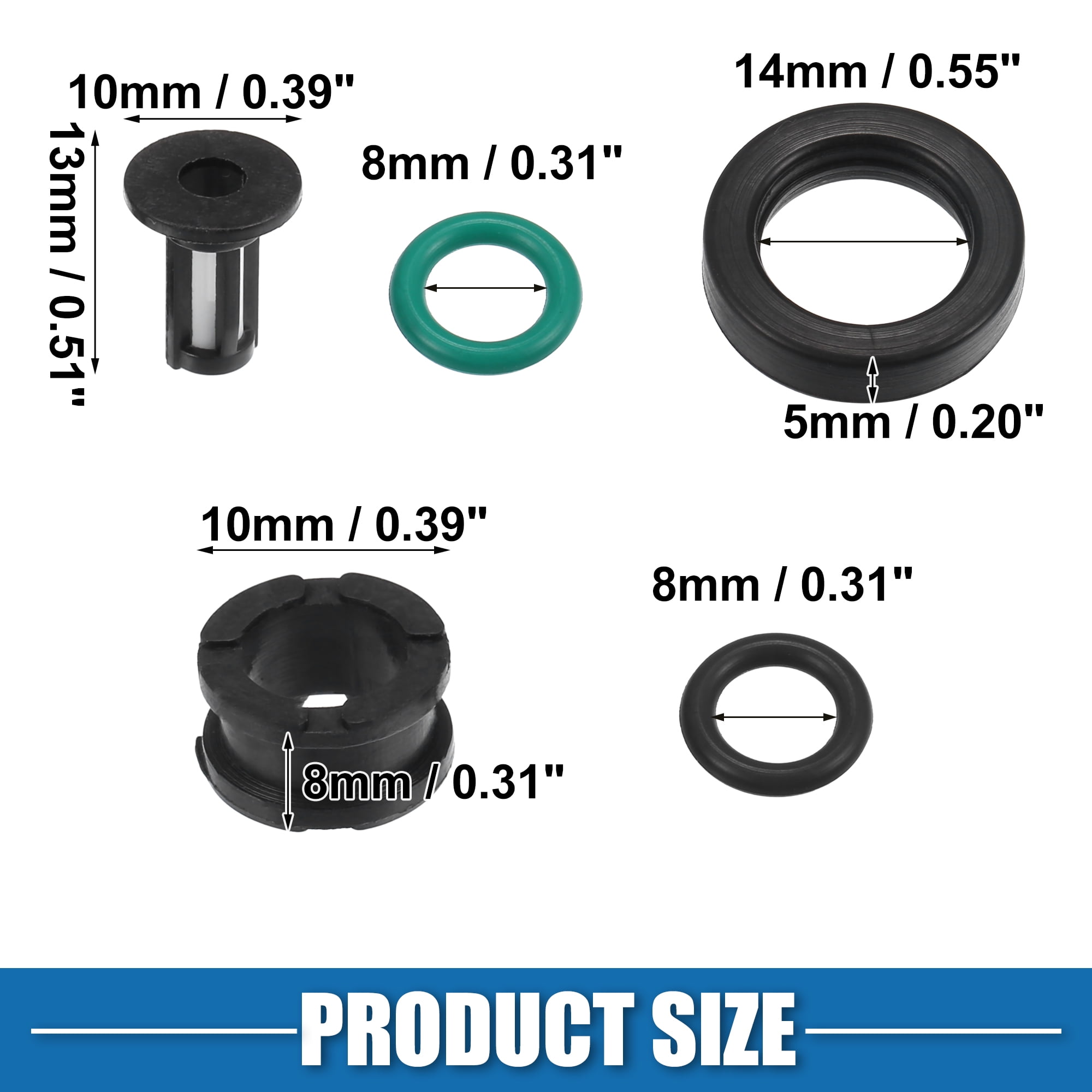 Unique Bargains Fuel Injector O Rings Seals Repair Kit for Honda Odyssey Pilot 2001-2004