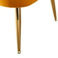 thumbnail image 4 of Accent Chair with Curved Back and Sleek Metal Legs, Yellow and Gold, 4 of 5