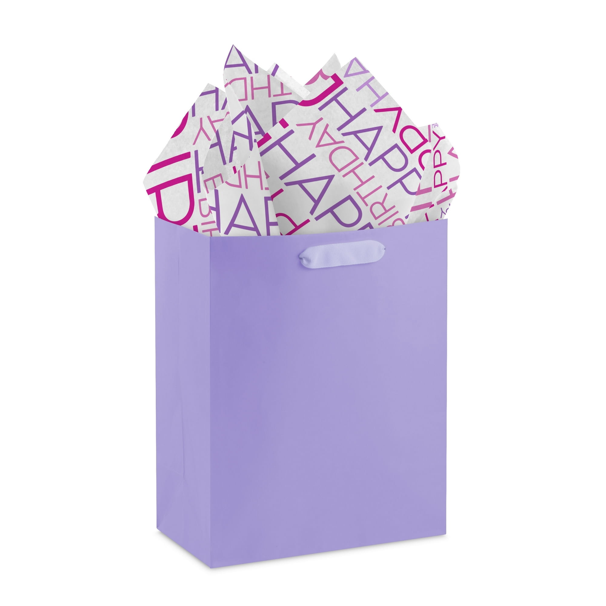 Hallmark Birthday Tissue Paper (Pink and Purple Lettering) 6 sheets