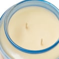 thumbnail image 3 of Better Homes & Gardens 2-Wick Blue Glass Jar Candle with Gold Lid, Salted Coconut & Pumpkin, 14oz., 3 of 9
