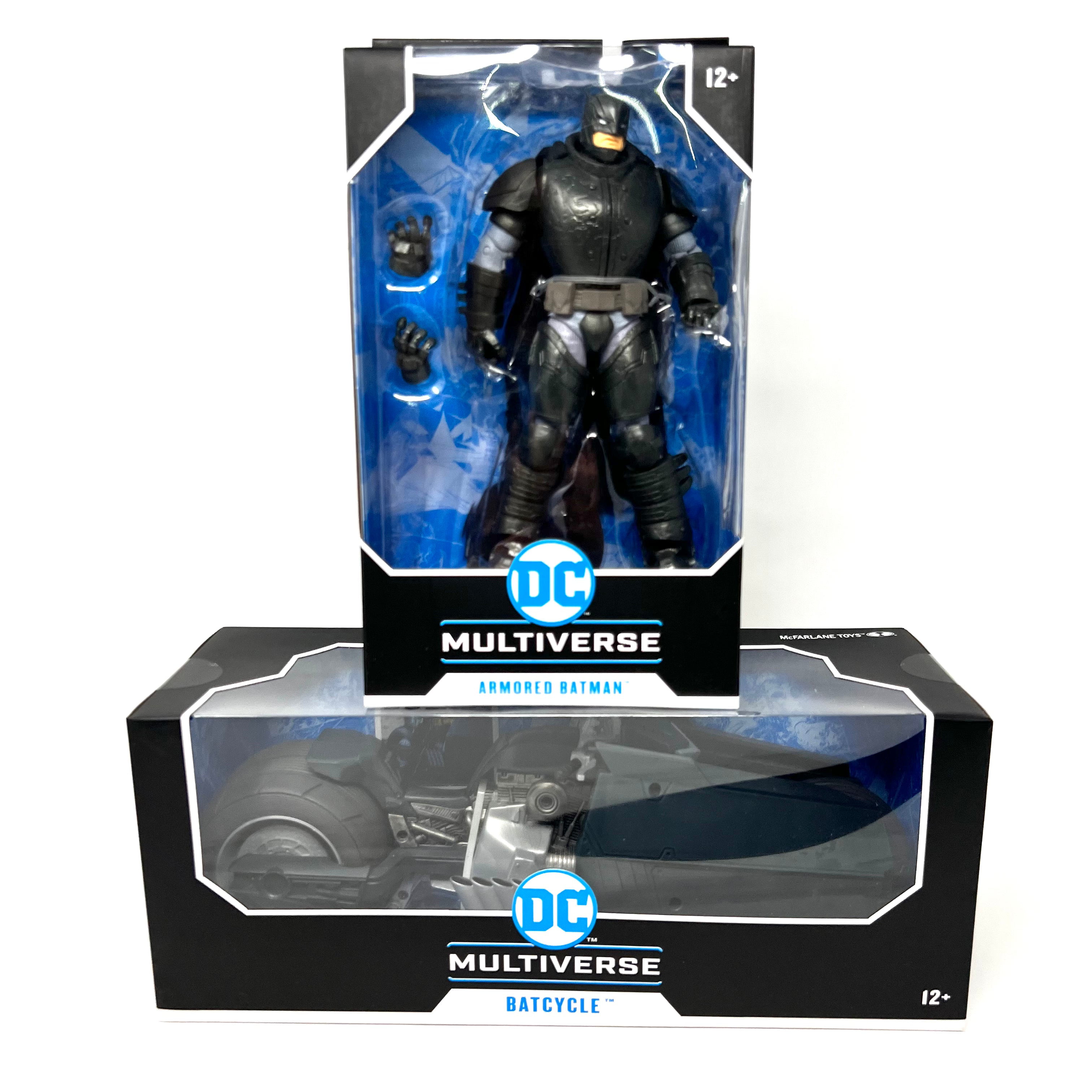 DC Multiverse The Dark Knight Returns Armored Batman & Batcycle -  