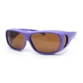thumbnail image 2 of Polarized Pop Color Rectangle 62mm Fit Over Sunglasses Over Glasses Purple - Brown, 2 of 4