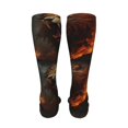 thumbnail image 6 of Kdxio Cool Flame Lion A Funny Silky Novelty Funky Long Knee High Socks Soft 3D Print Cosplay Crazy Stockings for Men Women, 6 of 8