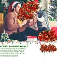 thumbnail image 5 of Christmas Artificial Flowers Christmas Glitter Artificial Bushes Flowers Bushes Plants Christmas Decorations Ornaments For Indoor Outdoor Arrangements Wedding Table Decor, 5 of 7