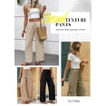 thumbnail image 6 of Eytino Womens Wide Leg Pants Casual Loose Summer Boho Drawstring Elastic Waist Travel Vacation Beach Pants Hollow Out Textured Lounge Pants, 6 of 7