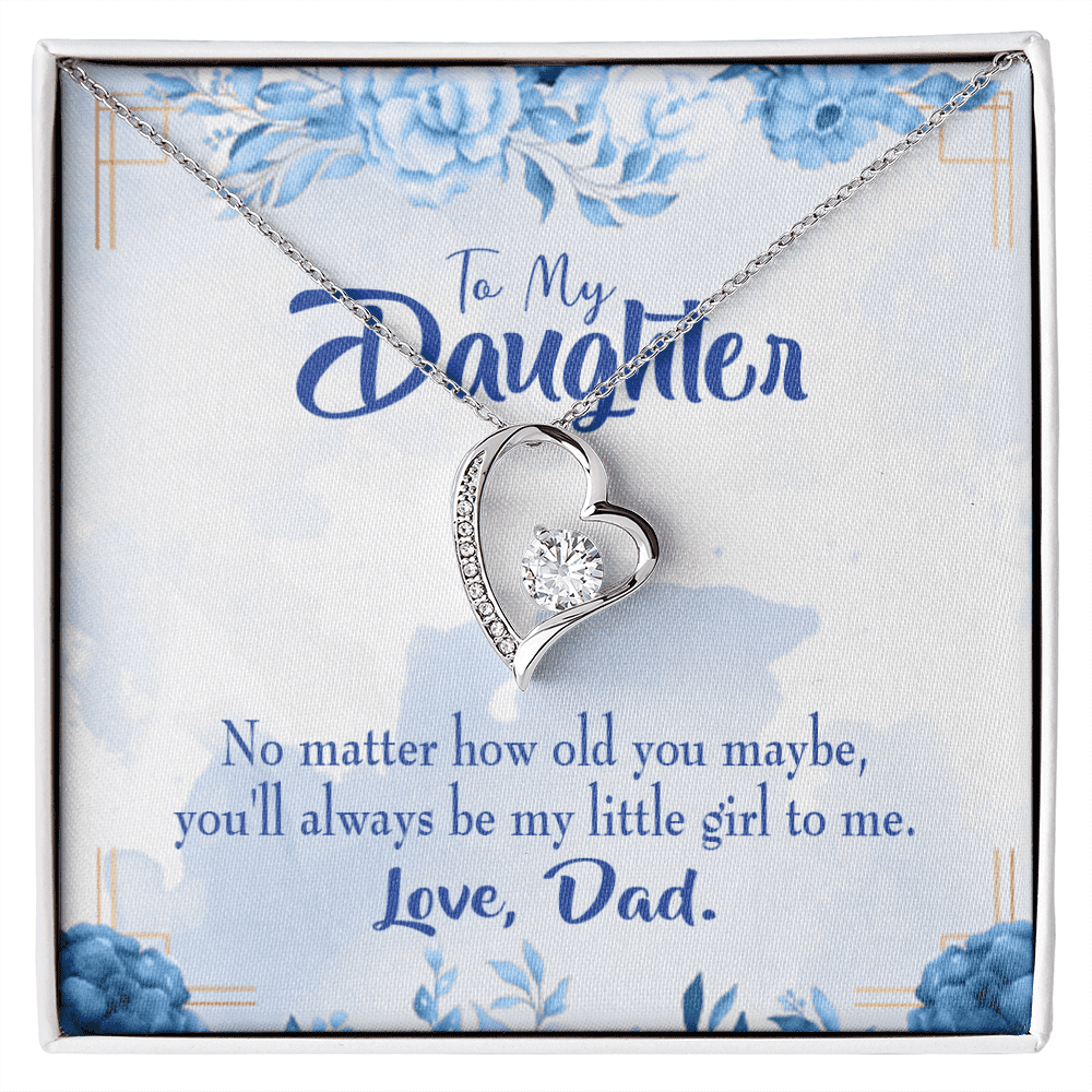 To My Daughter Daddy s Little Girl Forever Necklace w Message Card Walmart
