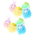 thumbnail image 2 of 8pcs Cartoon Animal Bath Sponges for Kids and Adults, Loofah Bath Pouf Mesh Body Scrubber, 2 of 5