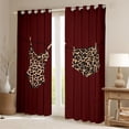 thumbnail image 2 of Homewish Leopard Print Clothes Black Out Curtains, Fashion Cheetah Curtains Pack of 2 (42x63 Each), Teens Girls Women Bedroom Curtains, Curtains and Drapes Bedroom Decor, 2 of 6