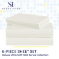thumbnail image 5 of Sweet Home Collection 1500 Series 6 Piece Ultra Soft Microfiber Sheet Set, California King, Ivory, 5 of 5