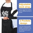 thumbnail image 4 of Qweryboo Funny Aprons for Men, King of The Kitchen, Cooking Chef Apron for Men, Adjustable Neck Strap Apron with Pockets, Gifts for Dad, Husband, Friends, 4 of 7