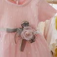 thumbnail image 3 of MesaSe Robes pour Tout-Petites Fille Manches Courtes en Maille à Coutures Tutu de Princesse pour Tout-Petites Jupe en Tulle Robe de Fête, 3 of 9