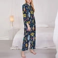 thumbnail image 3 of Goofa Colorful Space Printed Women’s 2 Piece Pajama Set Super,Pajamas Women's Long Sleeve Sleepwear Soft Button Down Loungewear Pjs Lounge Set Nightwear-, 3 of 9