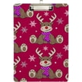 thumbnail image 1 of FMSHPON Christmas Reindeer Bear Purple Scarf Snowflake Clipboard Hardboard Wood Nursing Clip Board and Pull for Standard A4 Letter 13x9 inches, 1 of 5