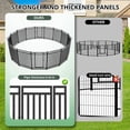 thumbnail image 4 of SPZONE 47" Metal Dog Playpen, 24-Panel Indoor & Outdoor Dog Fence for Large, Medium & Small Dogs, Black/Silver, 4 of 5