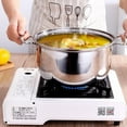 thumbnail image 3 of 1Pc Induction Cooker Gas Cooker Universal Milk Pot Soup Pot Bottom Stainless Steel Anti - Overflow Anti - Stick Hot Pot(Silver), 3 of 6