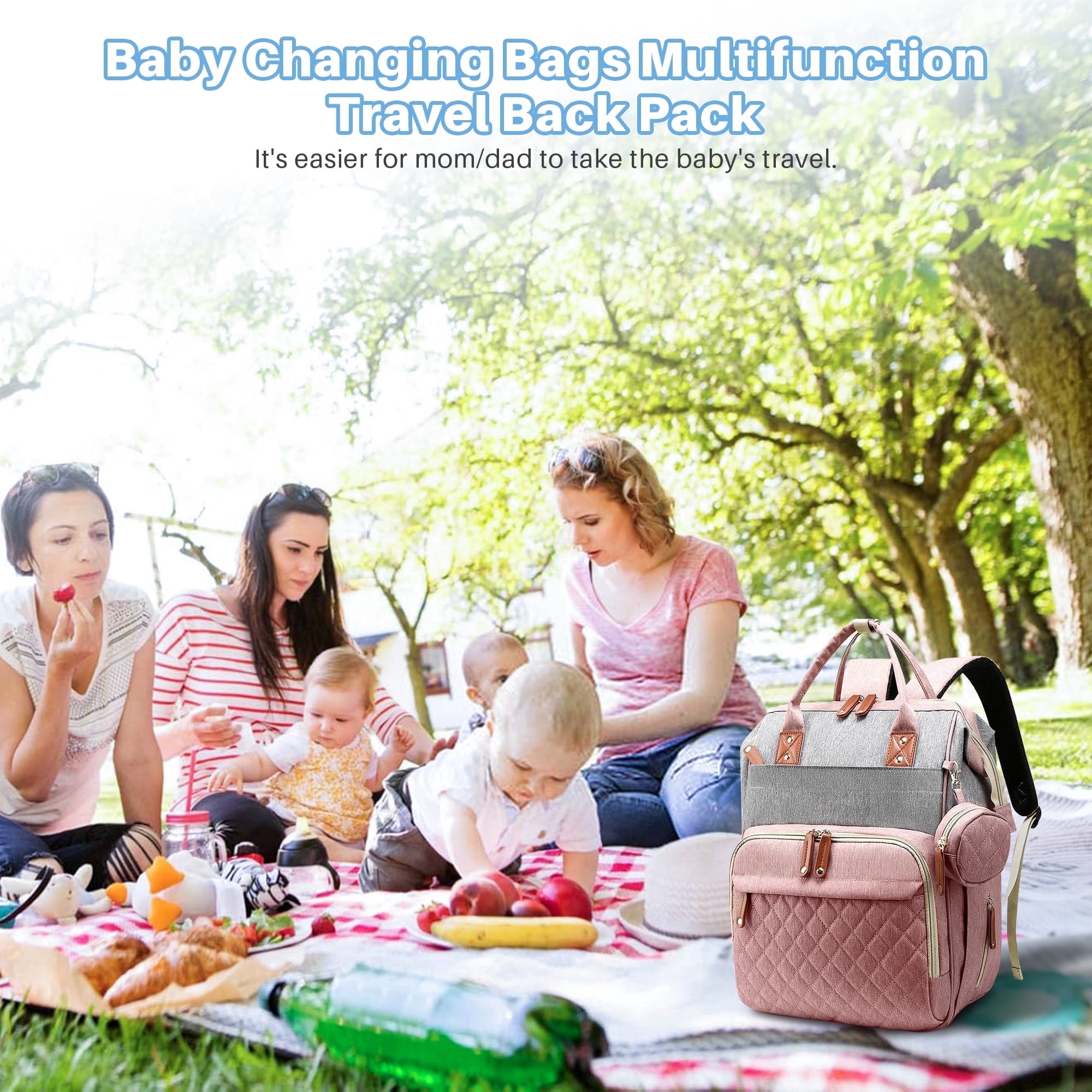Morfone Baby Diaper Bag Backpack with USB Charging Port photo 7