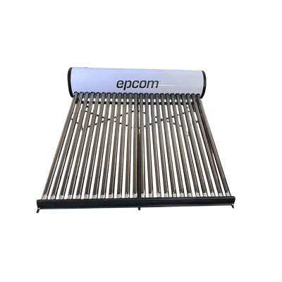 Bóiler Solar de 240L para 4 Personas, Baja Presión con 24 Tubos de Vacío de Mayor Resistencia y Termotanque Inoxidable de Grado Alimenticio, Resistentes a Granizo