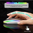 thumbnail image 7 of 2.4GHz & Bluetooth Mouse, Rechargeable Wireless LED Mouse for Realme 8i ALso Compatible with TV / Laptop / PC / Mac / iPad pro / Computer / Tablet / Android - Onyx Black, 7 of 7