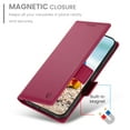 thumbnail image 2 of Allytechgroup Versatile Wallet Case for Google Pixel 7 Pro, Stylish Flip Cover with Card Slots RFID Blocking Phone Case for Women Men, Winered, 2 of 6
