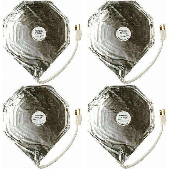 Farm Innovators B-9 44 Watt Economical Submersible Foil Outdoor DeIcer Heater for Garden Bird Baths 4 Pack