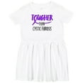 thumbnail image 3 of Inktastic Tougher Than Cystic Fibrosis Girls Toddler Dress, 3 of 5
