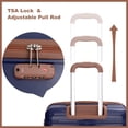 thumbnail image 5 of 5-Piece Luggage Set, 20/24/28 inch hardshell suitcases expandable duffel bag toiletry bag, Blue, 5 of 7