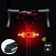 Bicycle Tail Warning Lights, USB Rechargeable Bike Rear Light LED Cycling Turn Signal Lights for Safe Cycling