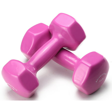 BalanceFrom All-Purpose Color Vinyl Coated Dumbbells (Set of