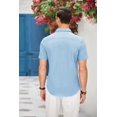 thumbnail image 4 of COOFANDY Mens Cotton Short Sleeve Button Down Shirts Collared Summer Denim Shirt, 4 of 6