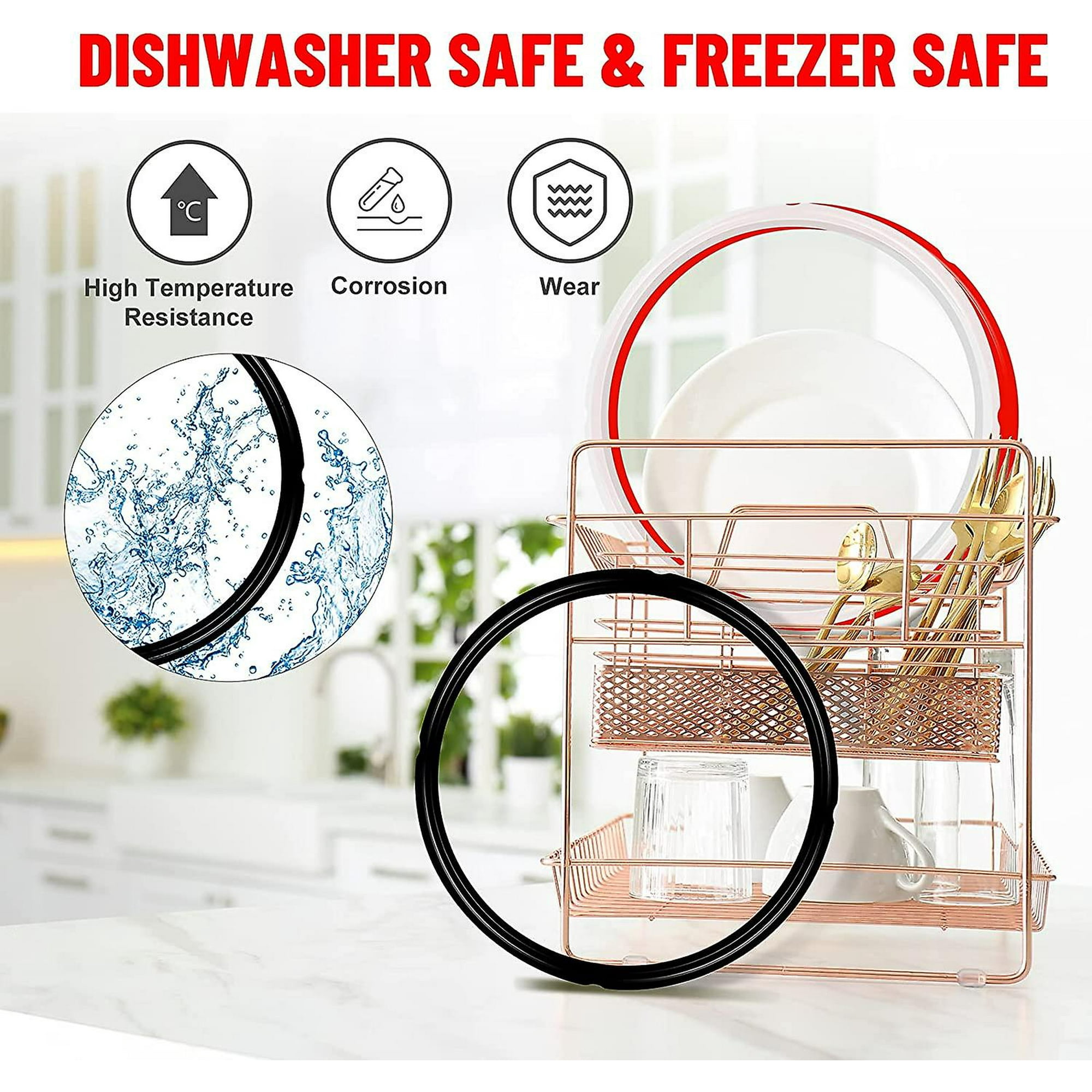 Joint Silicone Instant Pot - Remplacément étanche Pour Autocuiseur 5/6/8 Qt Sans BPA