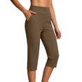 thumbnail image 3 of Zulora Women's High Waisted Capri Yoga Pants with Side Pockets Stretchy Slim Fit Cropped Leggings for Women Quick Dry Comfortable for Running Jogging Pilates Workout and Everyday Casual Wear, 3 of 8