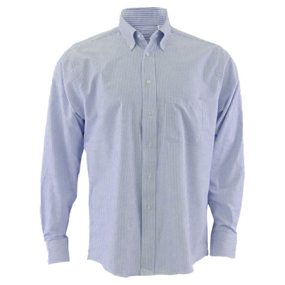 Men's Easy Care Long Sleeve Oxford , 1077 , BLUE STRIPE , NULL