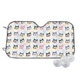 thumbnail image 2 of Picia Cute Dog Curved Windshield Sunshade Accordion Folding Style Auto Shade for Car Truck SUV Van Blocks UV Ray Sun Visor Protector -Medium, 2 of 7