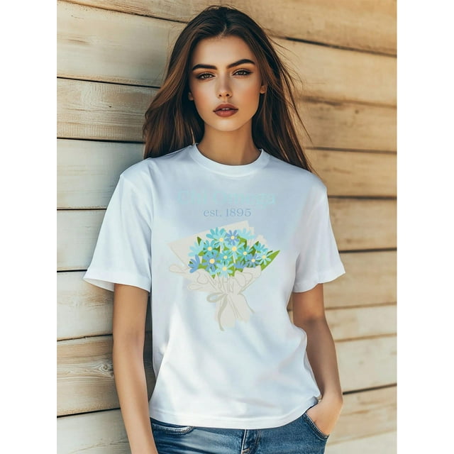 Camisetas con diseño gráfico para mujer, playera corta, clásico, estética, ropa de verano de los 90Women's Valentine's Day Flowers Love Retro Print T-Shirt Fashion Short Sleeve Round-Neck Slm Fit T