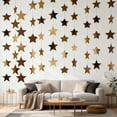 thumbnail image 3 of Star Garland Banner, 130 Feet Twinkling Star Hanging Bunting for Weddings, Birthdays, and Parties, Gold, 3 of 7